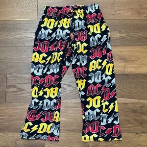 AC/DC Graphic Lounge Pants with Red and Yellow Accents